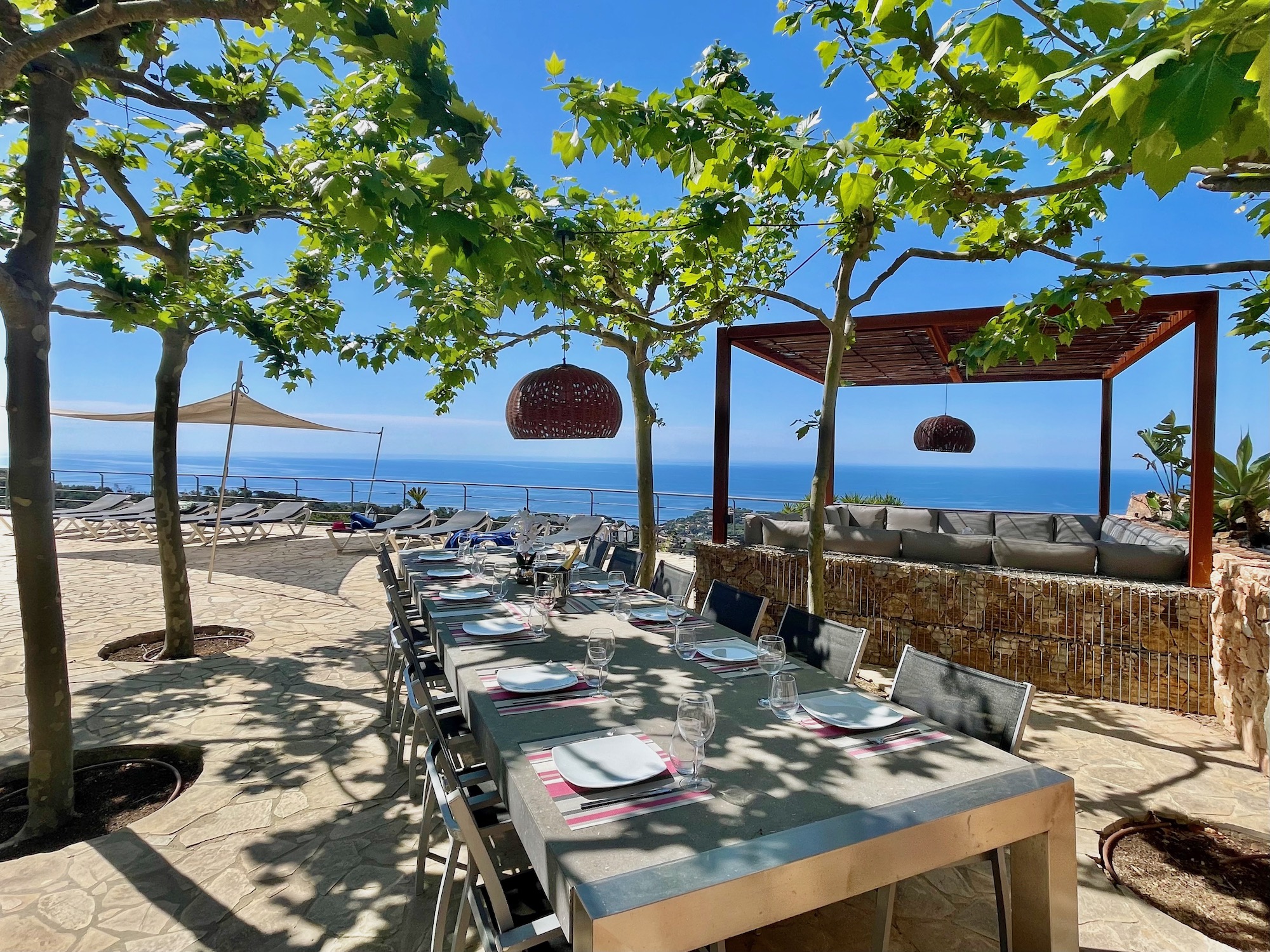 outdoor dining with a view